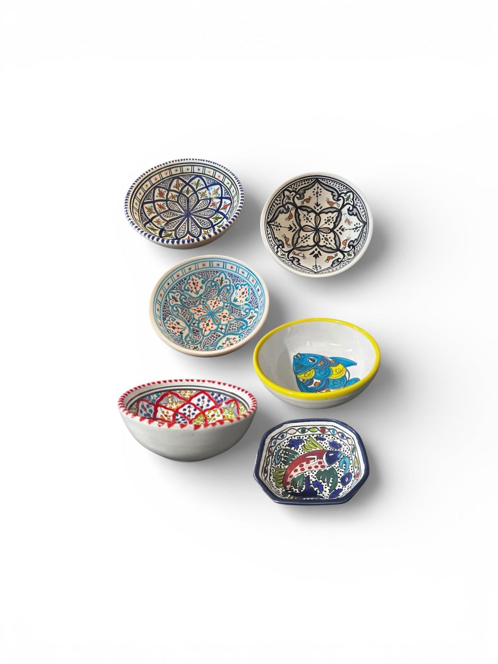 Handmade Tunisian Ceramic Bowl – Black Design