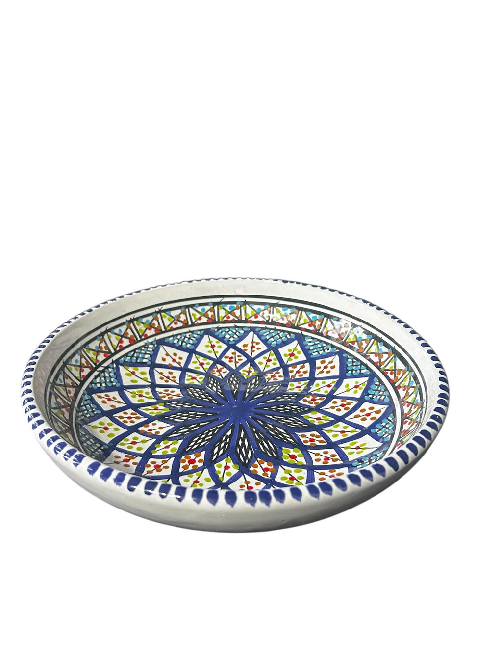 Handmade Tunisian Ceramic Bowl – Patterned Serving Dish, Eid Gift