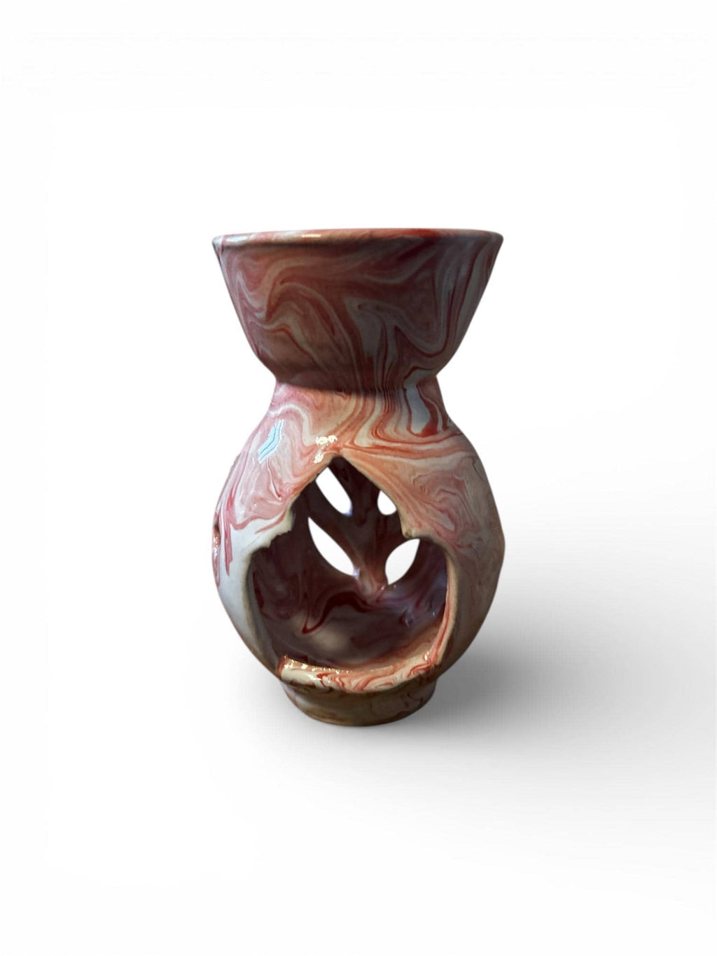 Handmade Ceramic Wax & Oil Burner – Marbled Finish