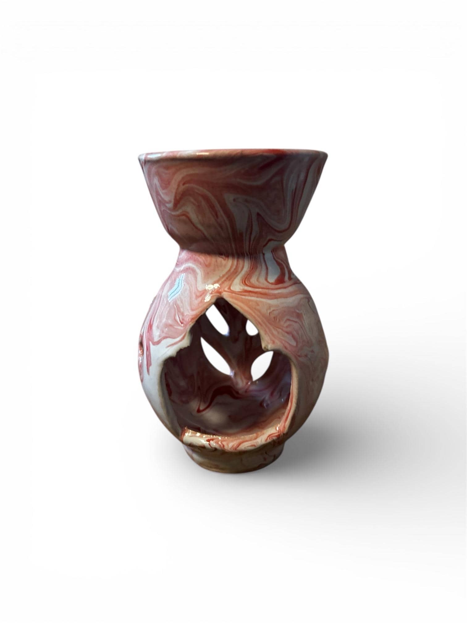 Handmade Ceramic Wax & Oil Burner – Marbled Finish