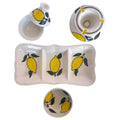 Hand-Painted Lemon Ceramic Set | Tunisian Artisan Tableware, Mediterranean Home Dec