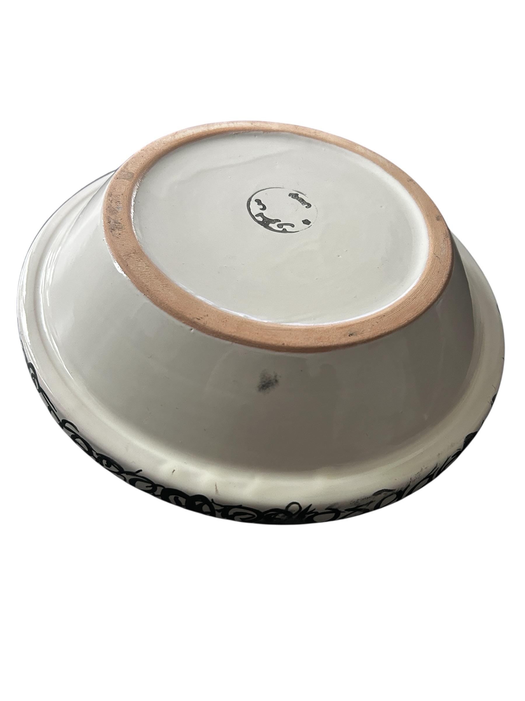 Handmade Ceramic Tagine Dish | Black & White Calligraphy Serving Tagine | Decorative Kitchenware