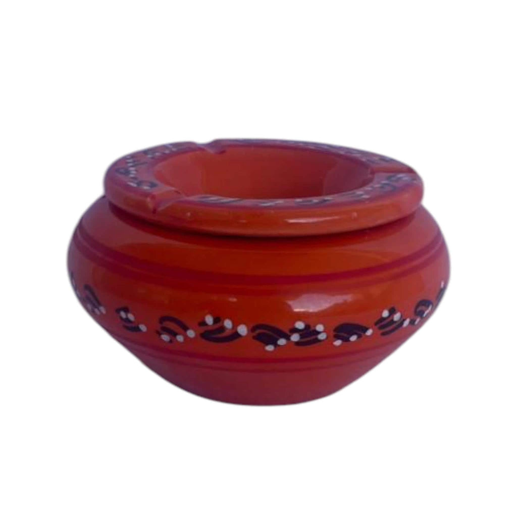 Hand-Painted Ceramic Ashtray | Tunisian Artisan Piece, Mediterranean Decor