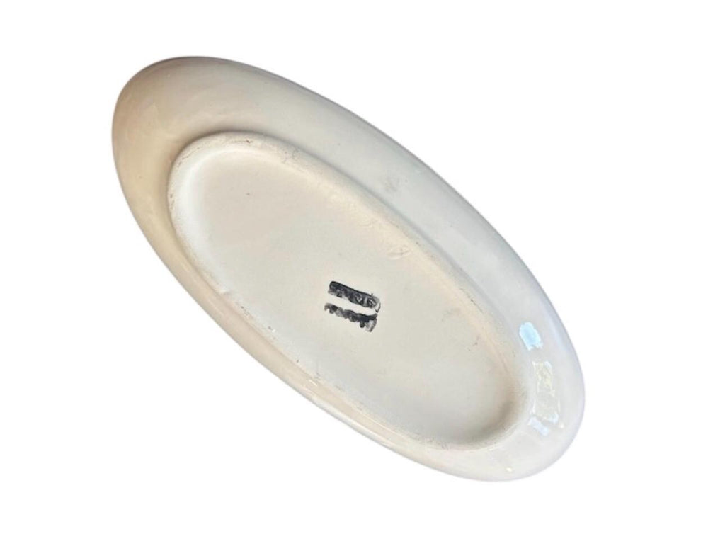 Hand-Painted Oval Serving Dish | Artisan Tunisian Ceramic Mediterranean Tableware