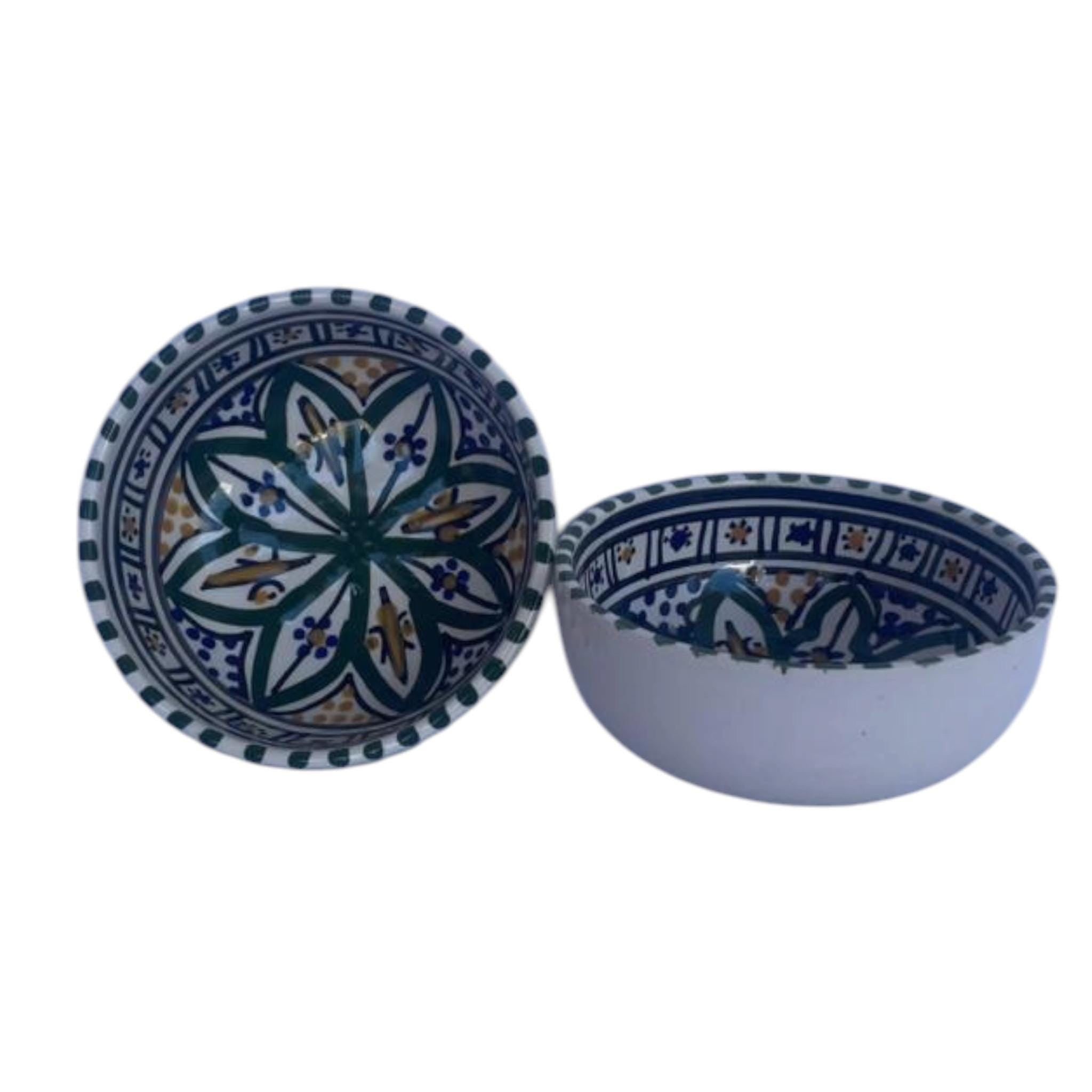 Handmade Tunisian Ceramic Bowl – Black Design