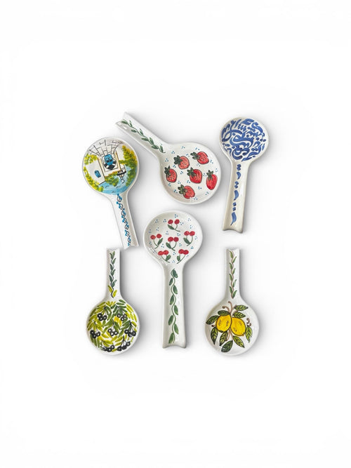 Hand-Painted Ceramic Spoon Rest – Extra Large 30cm – Sidi Bou Said