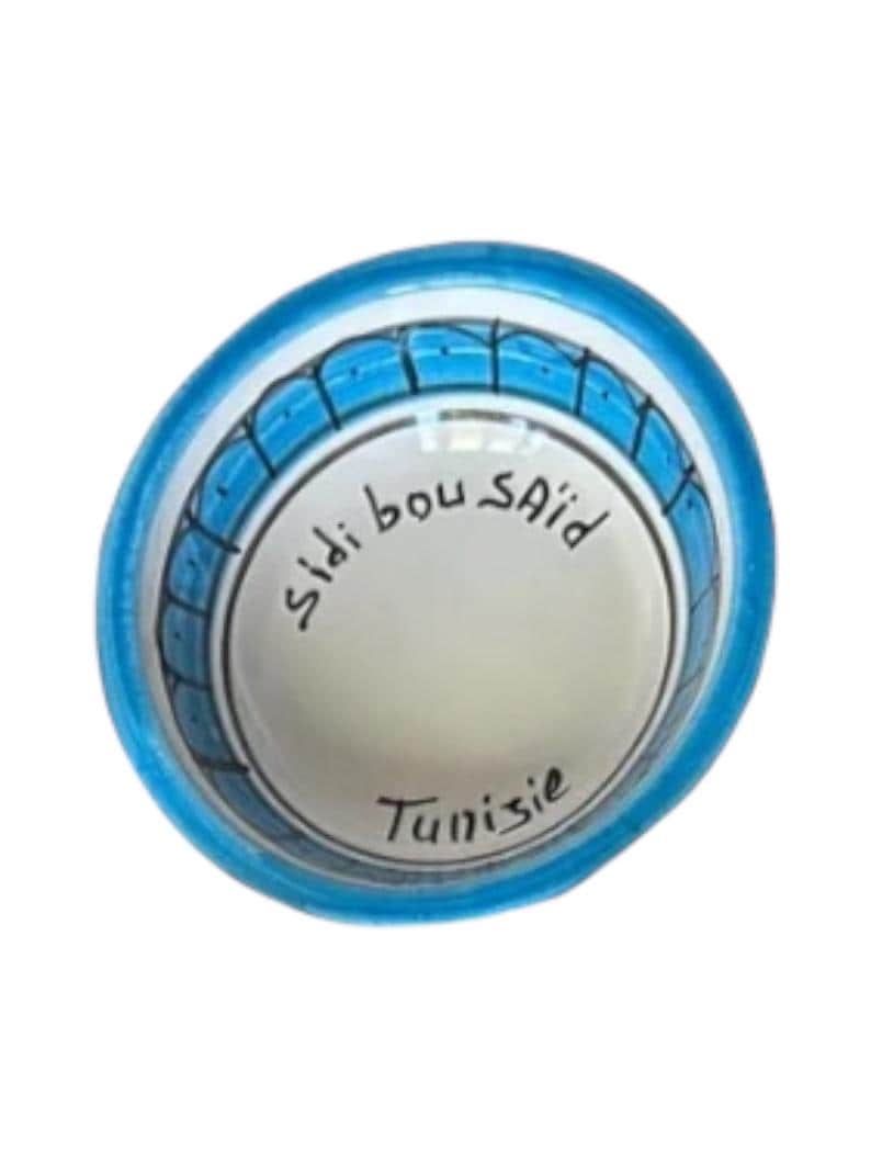 Hand-Painted Tunisian Ceramic Dip Bowl (10cm) | Small Snack & Condiment Dish | Colourful Pottery