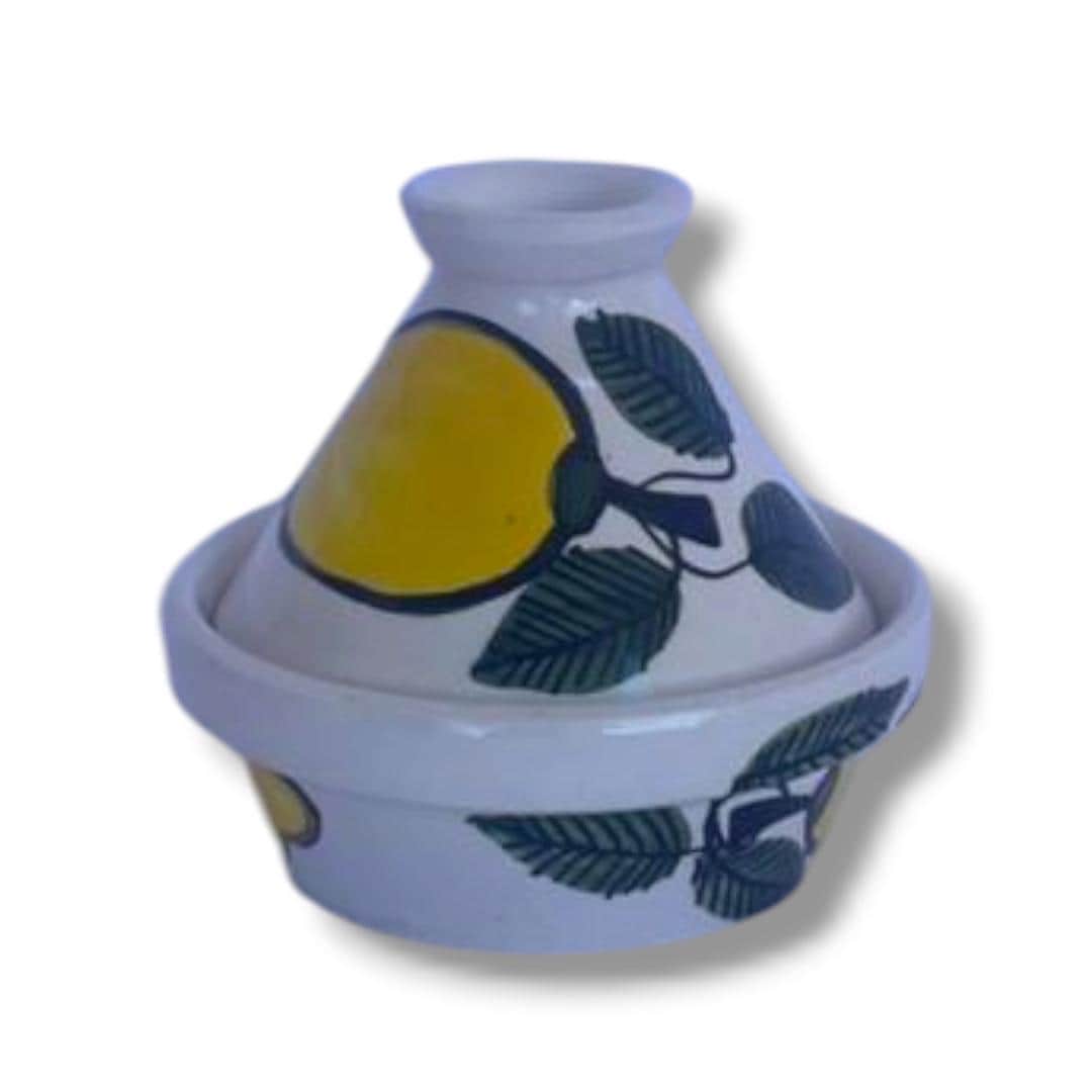 Hand-Painted Lemon Ceramic Set | Tunisian Artisan Tableware, Mediterranean Home Dec