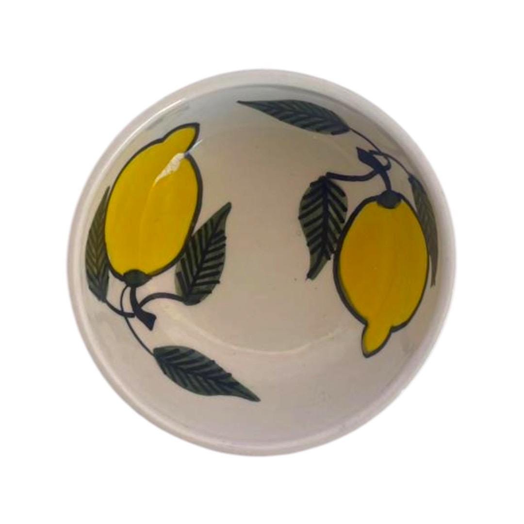 Hand-Painted Lemon Ceramic Set | Tunisian Artisan Tableware, Mediterranean Home Dec