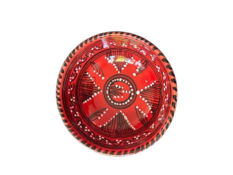 Hand-Painted Tunisian Ceramic Dip Bowl (10cm) | Small Snack & Condiment Dish | Colourful Pottery