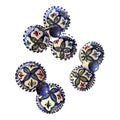 Hand-Painted Tunisian Ceramic Serving Dish | 3 Section Mezze Bowl Set | Artisan Dip & Snack Serving | Blue