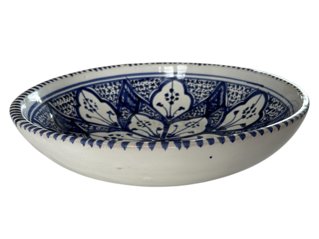Handmade Tunisian Ceramic Bowl – Mediterranean Serving Dish, 26cm