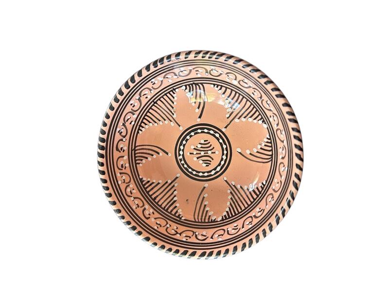 Hand-Painted Tunisian Ceramic Dip Bowl (10cm) | Small Snack & Condiment Dish | Colourful Pottery