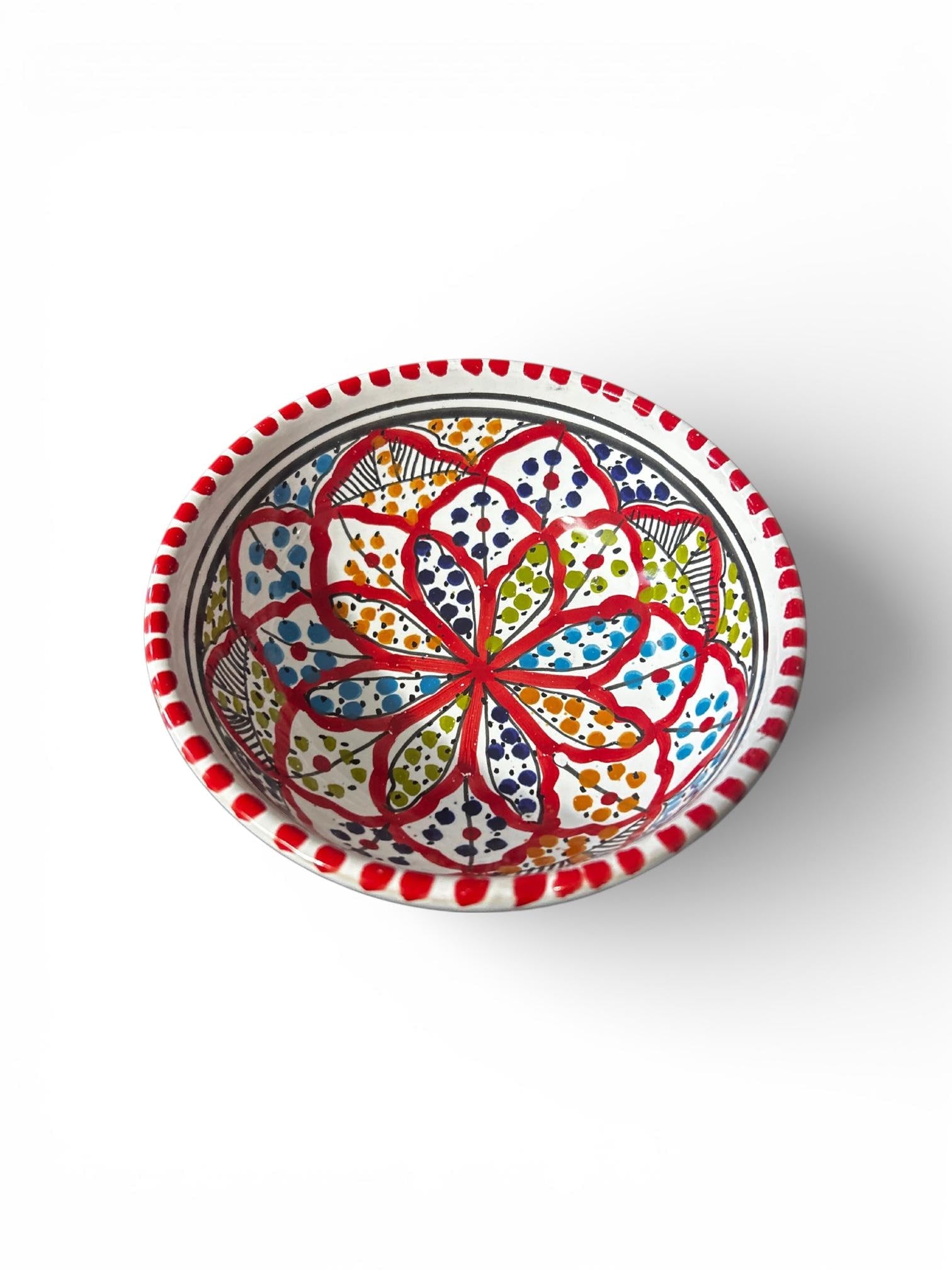Handmade Tunisian Ceramic Bowl – Red