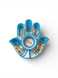Handmade Tunisian Hamsa Meze Set – Hand-Painted Ceramic Serving Dish - Sidi Bou Said